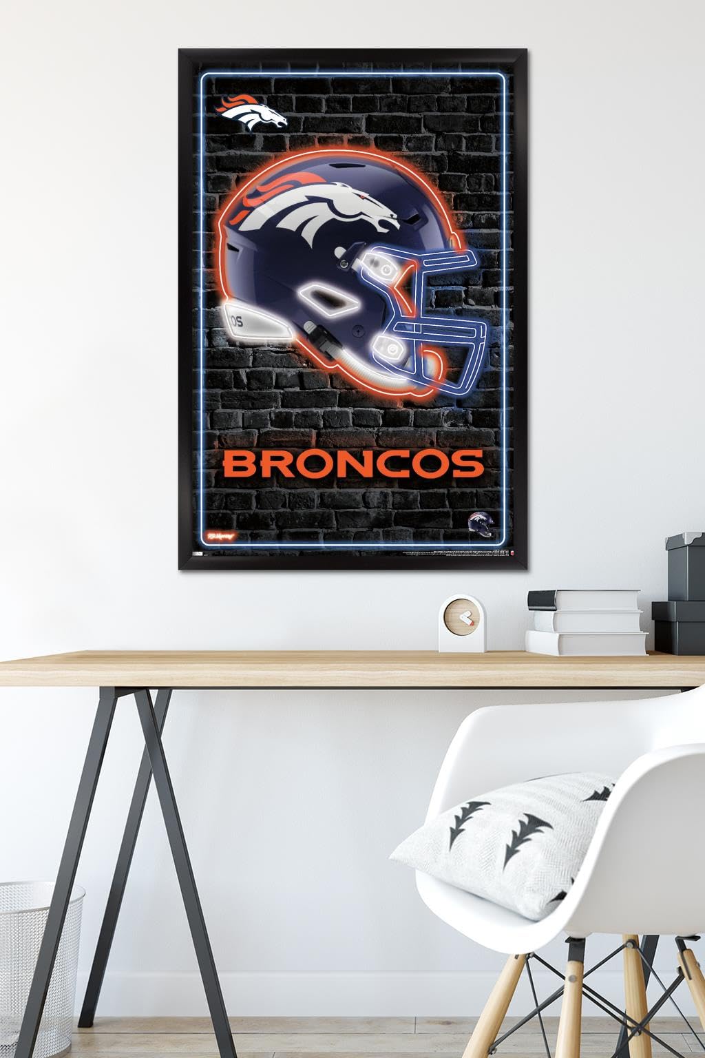 Amazon.com: NFL Denver Broncos - Neon Helmet 23 Wall Poster, 34L